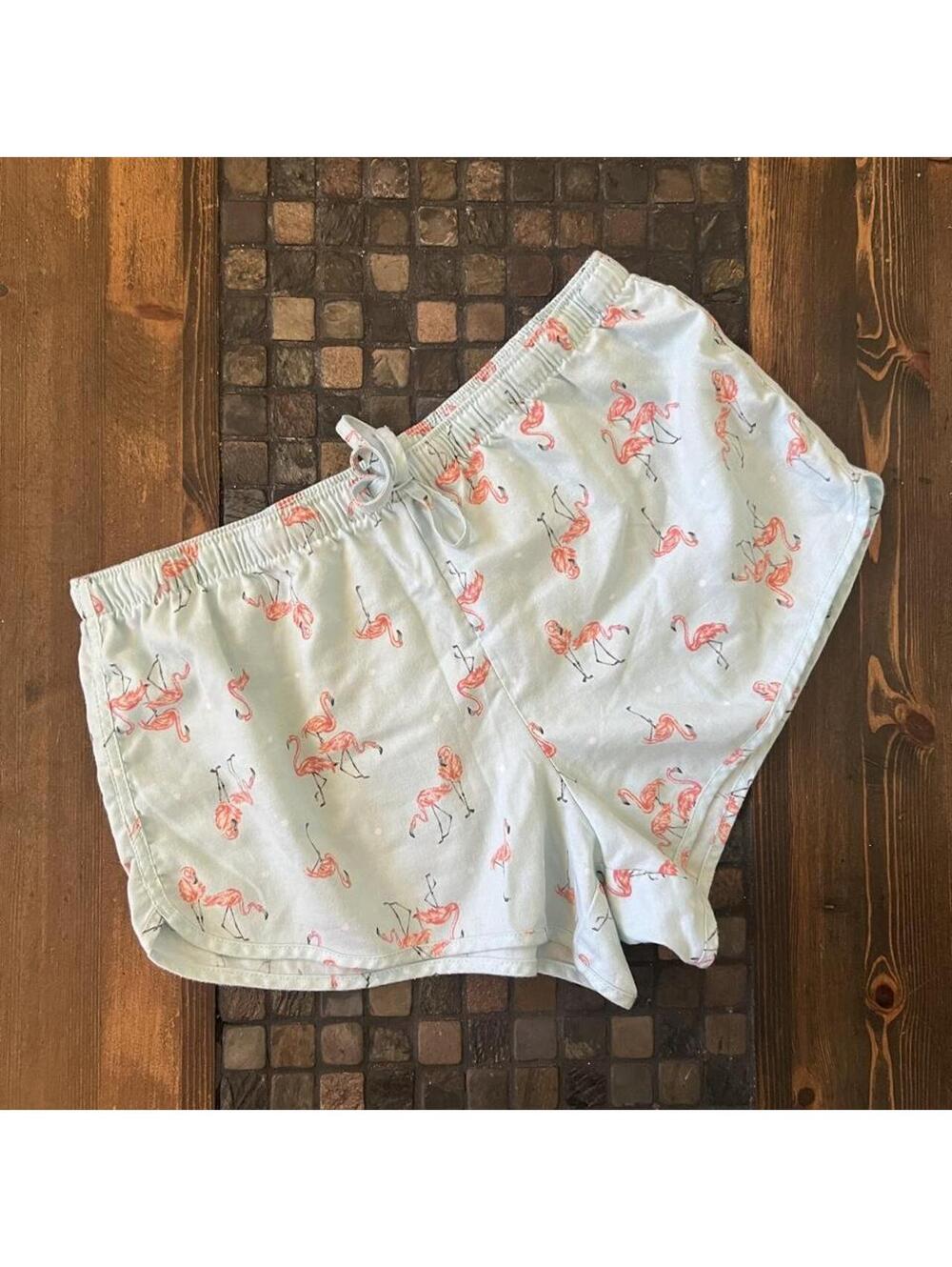 Cute Flamingo Pajama Lounge Shorts Size Small 💗